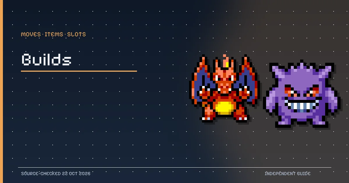 Charizard and Gengar pixel sprites from PokeSurvivor illustrating the moves and build framework.