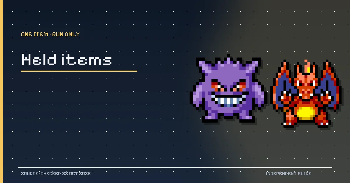 Gengar and Charizard pixel sprites from PokeSurvivor illustrating held items and build trade-offs.